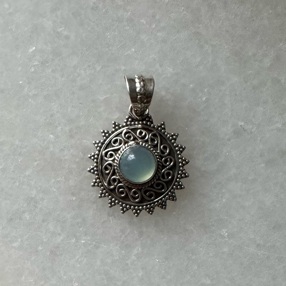 NWOT Sundance Solstice Pendant Blue Chalcedony Sterling Silver